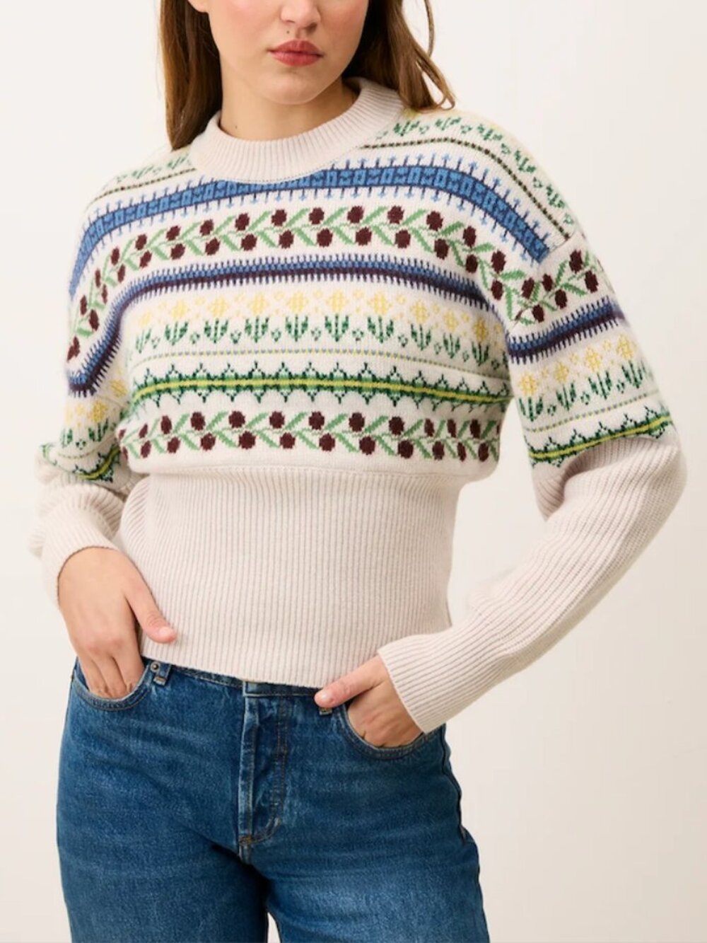 Rouje Jacquard Knit Sweater in Size 36